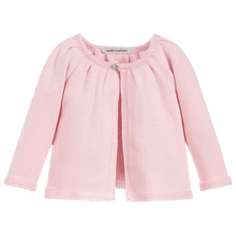 Mebi - Girls Pink Cardigan | Childrensalon