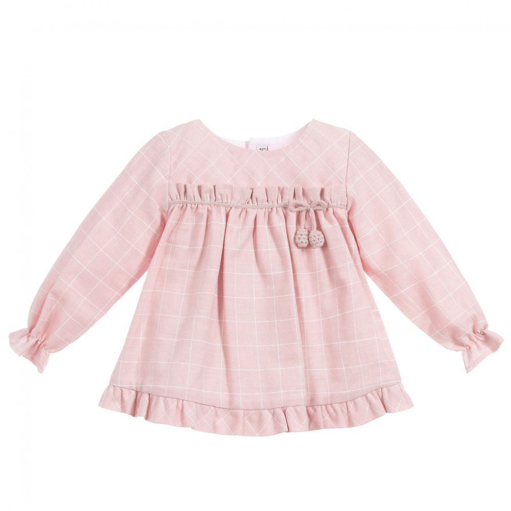 Mebi - Girls Pink Cotton Dress | Childrensalon