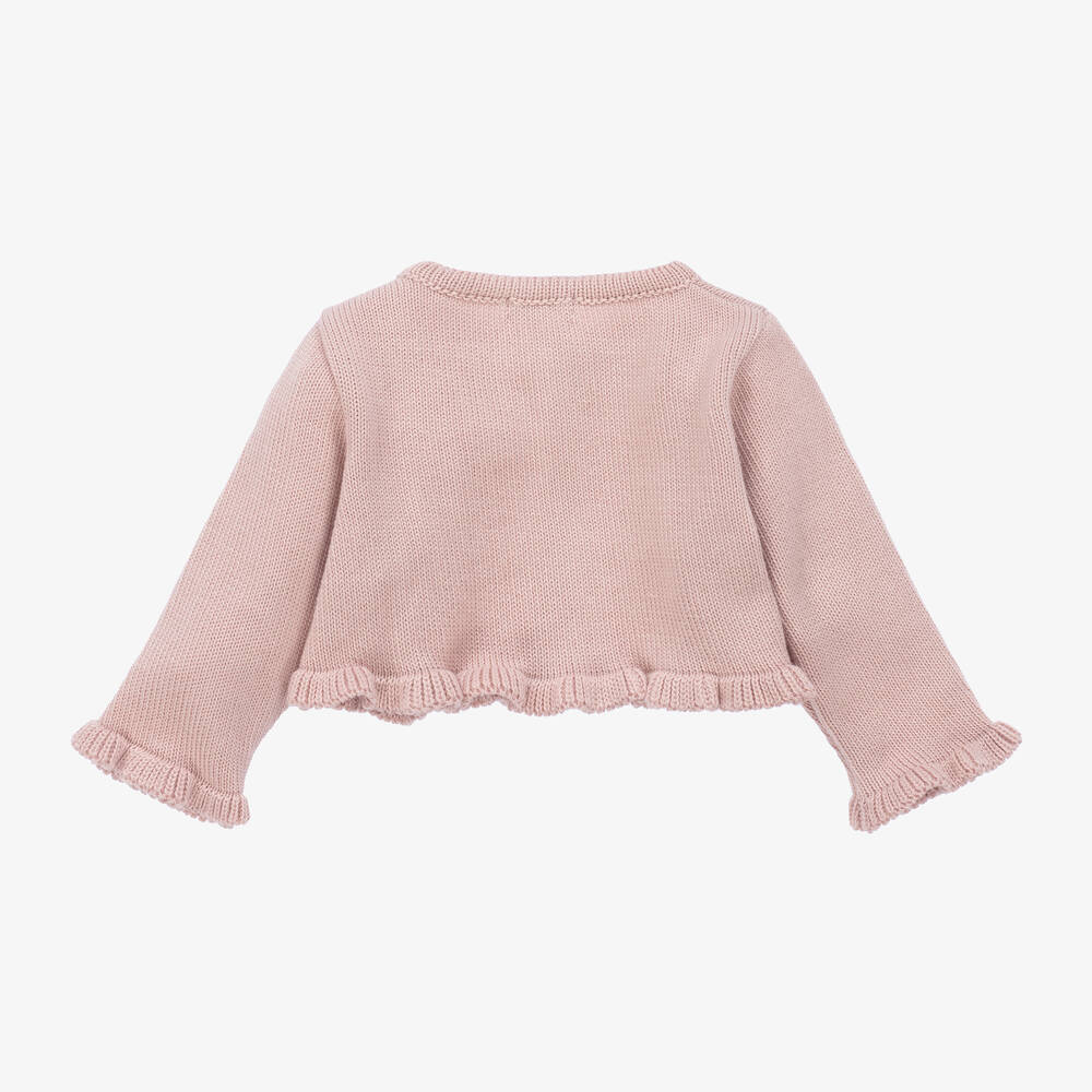 ميبي-كارديغان أطفال بناتي قطن محبوك لون زهري | Childrensalon Outlet