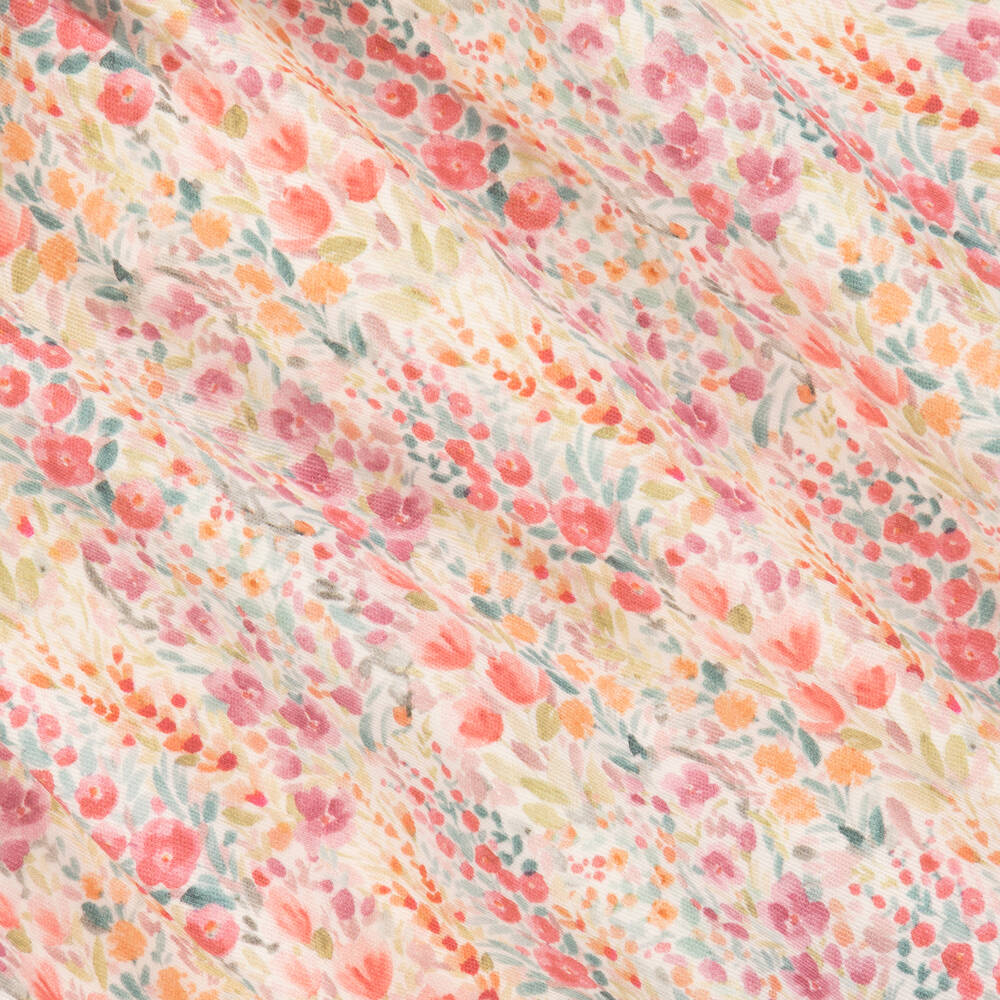 Mebi-Розовое хлопковое платье с рюшами | Childrensalon Outlet