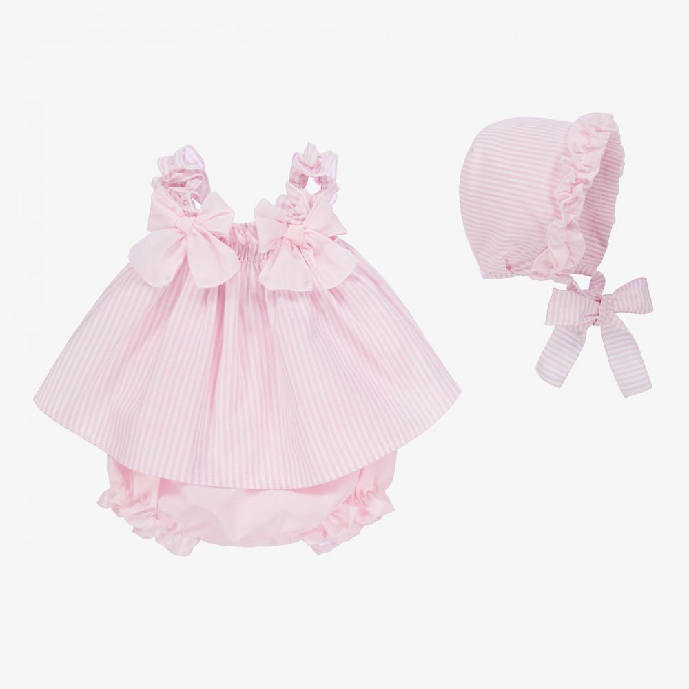 Mebi - Girls Pink Cotton Shorts Set | Childrensalon