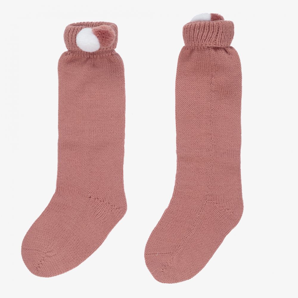 Mebi-Girls Pink Cotton Socks | Childrensalon Outlet