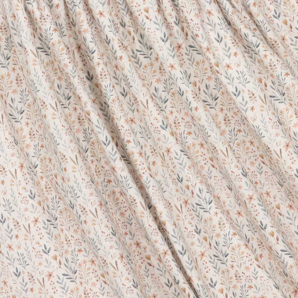 Mebi-فستان قطن محبوك لون زهري بطبعة ورود | Childrensalon Outlet