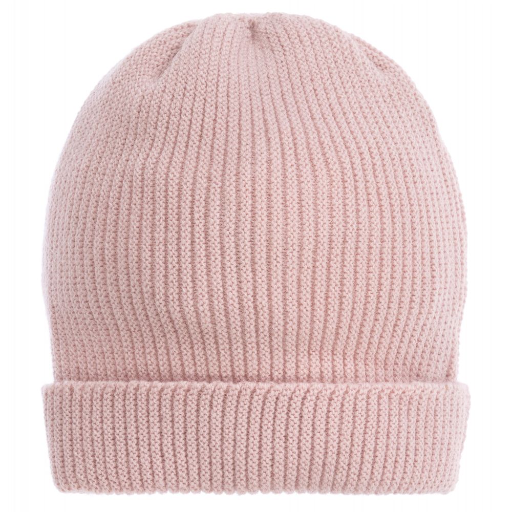 Mebi - Girls Pink Knitted Baby Hat | Childrensalon