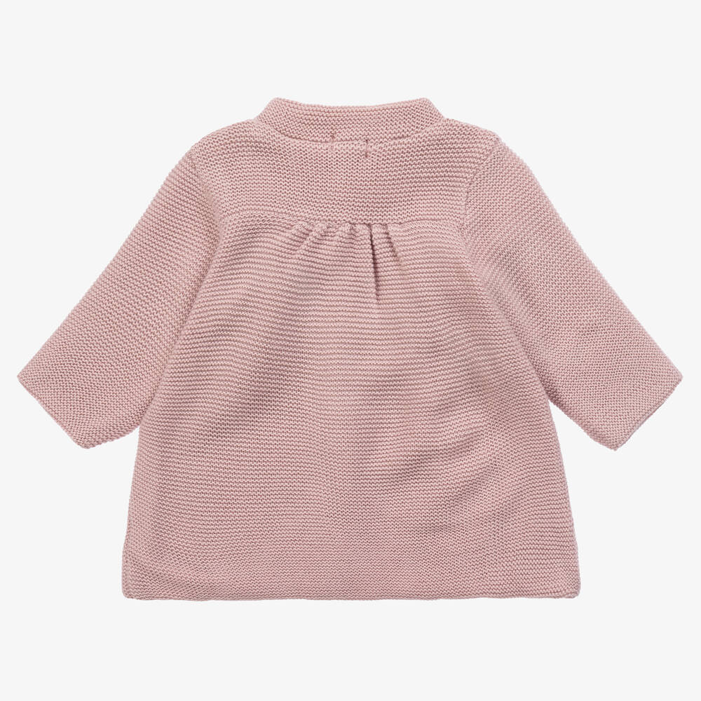 Mebi-Girls Pink Knitted Pram Coat | Childrensalon Outlet