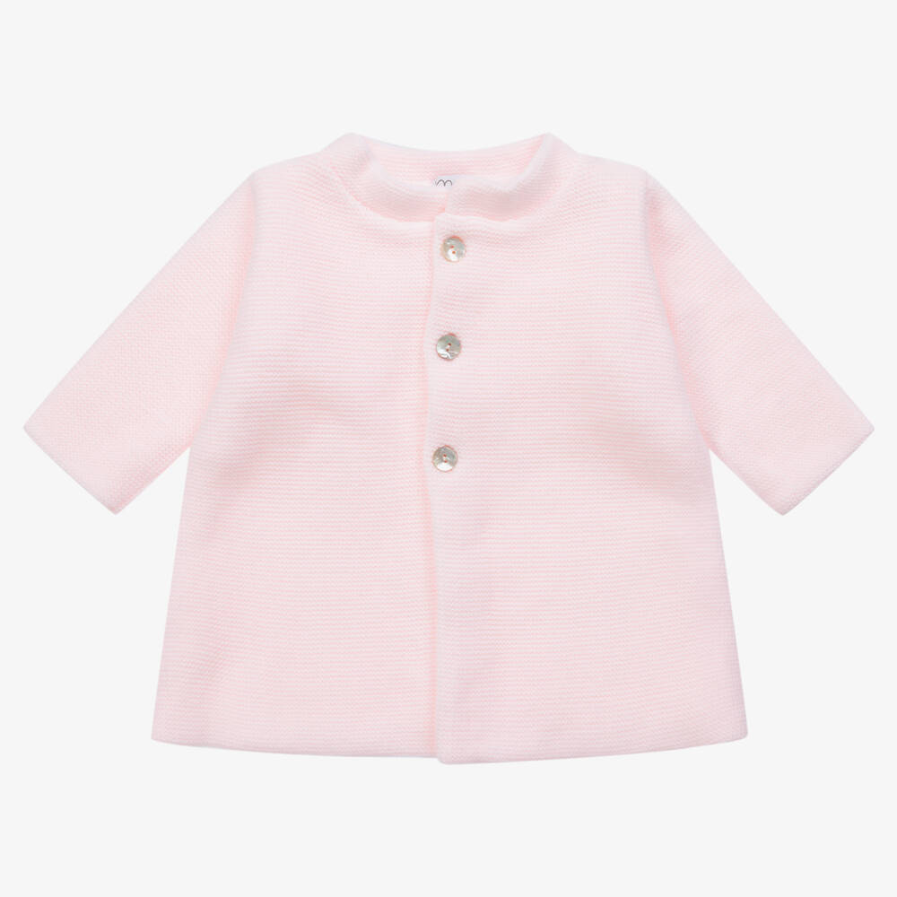 Mebi-Girls Pink Knitted Pram Coat | Childrensalon Outlet