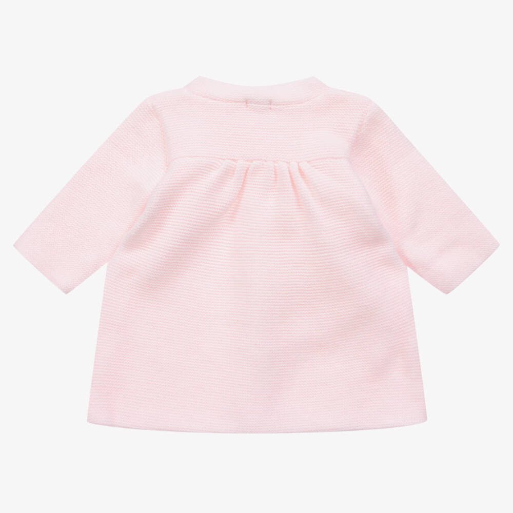 Mebi-Girls Pink Knitted Pram Coat | Childrensalon Outlet