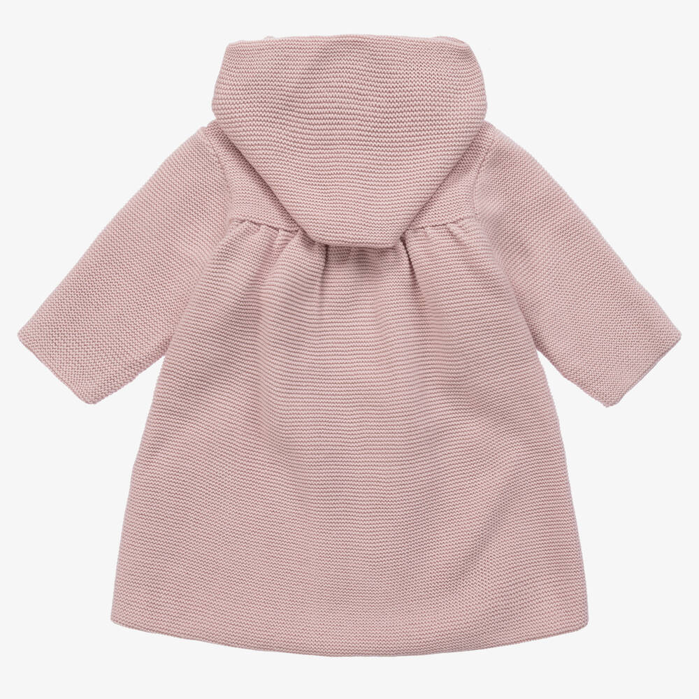 Mebi-Girls Pink Knitted Pram Coat | Childrensalon Outlet