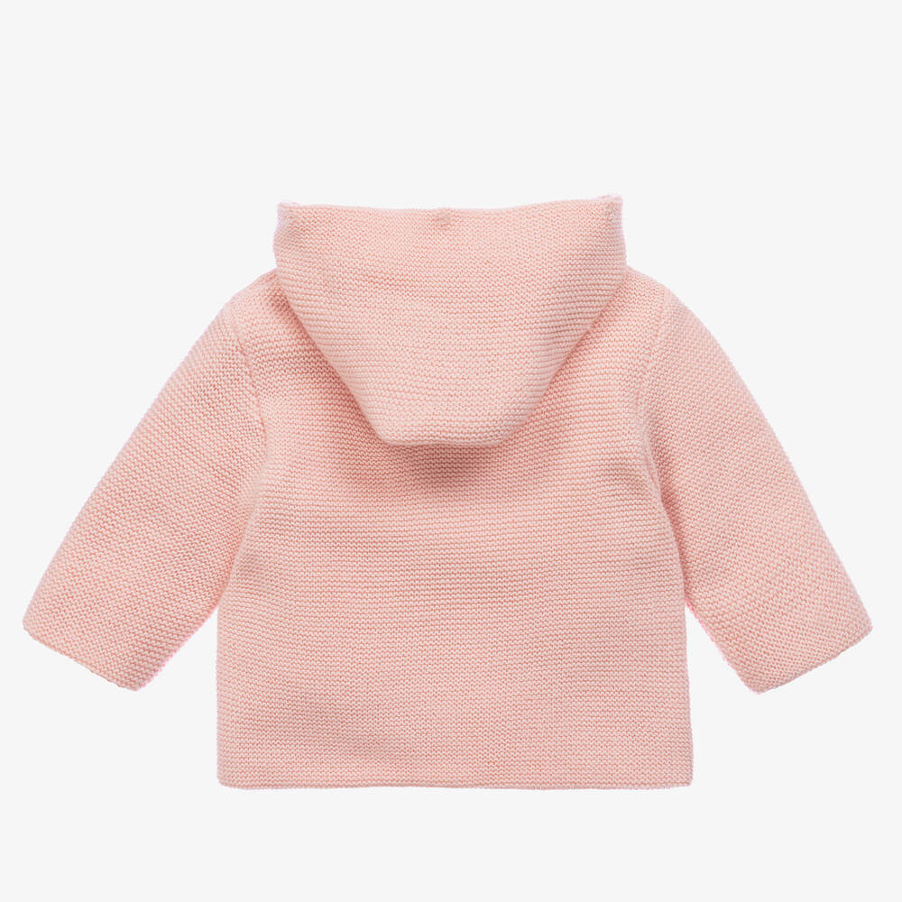 Mebi-Girls Pink Knitted Pram Coat | Childrensalon Outlet