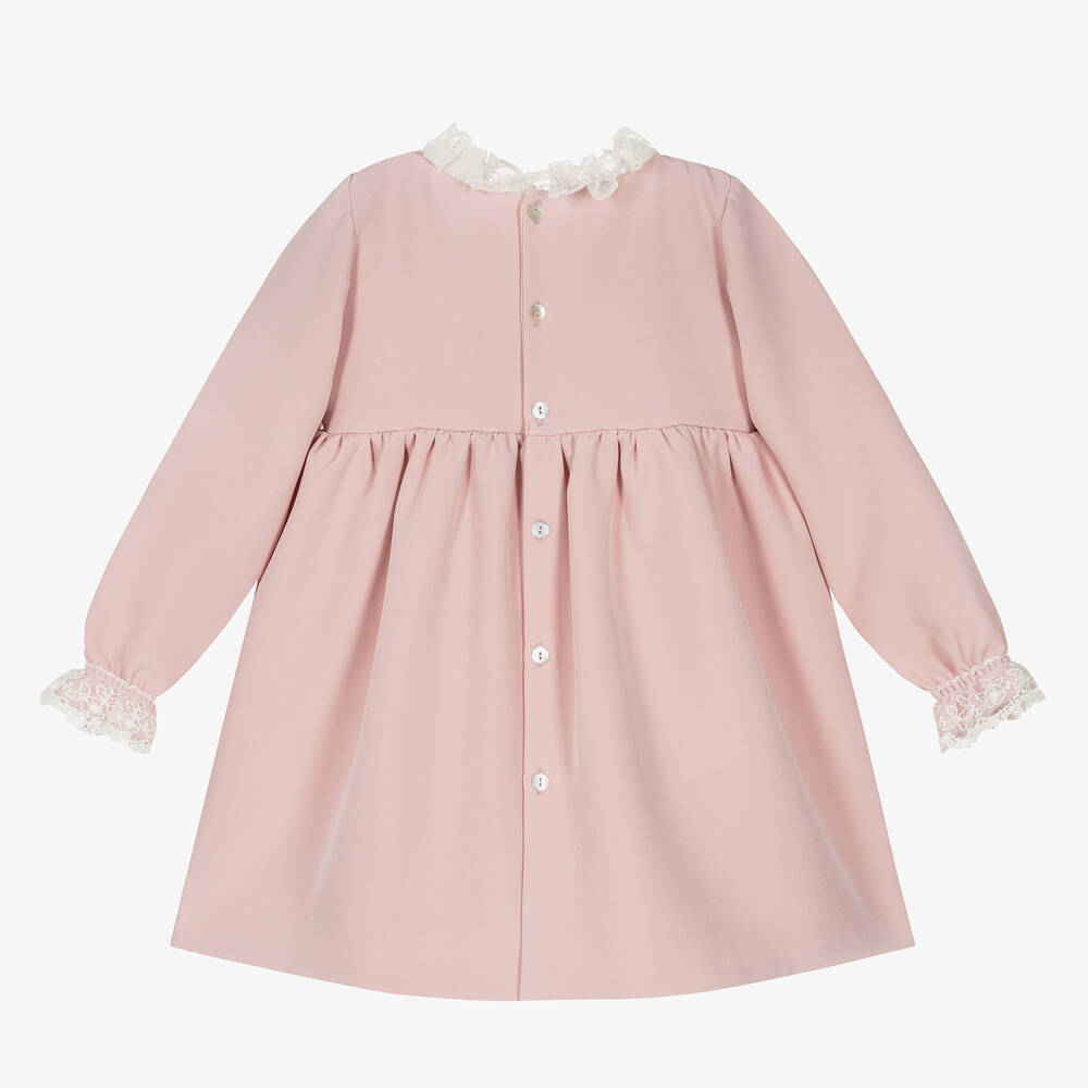 Mebi-Girls Pink Satin Twill Dress | Childrensalon Outlet