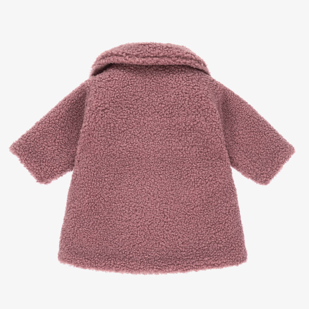 Girls teddy fleece coat discount