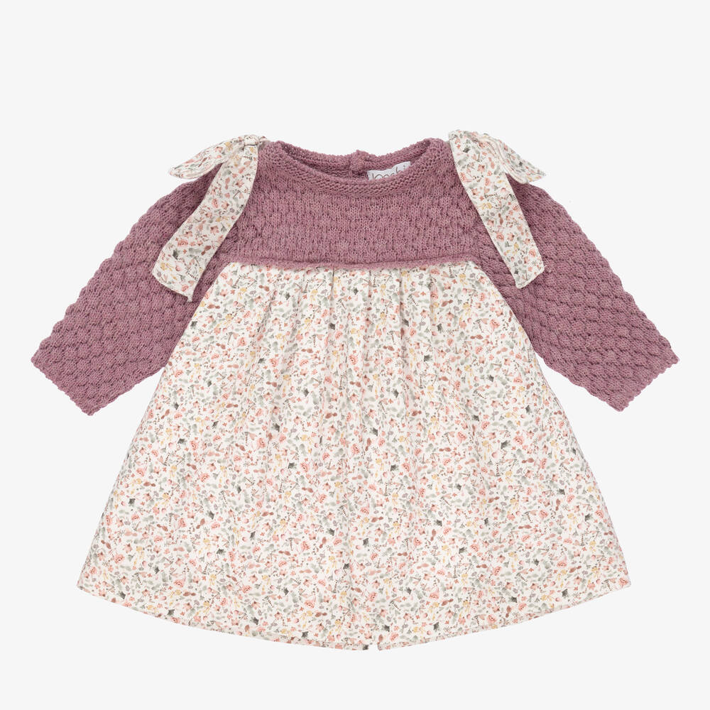 Mebi - Kleid in Violett und Elfenbein (M) | Childrensalon