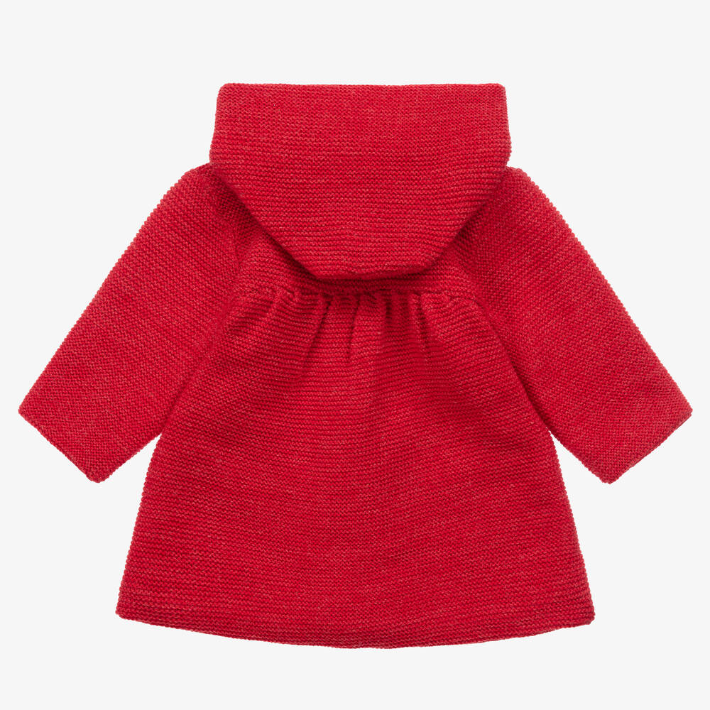 ميبي-Girls Red Cashmere Blend Pram Coat | Childrensalon Outlet