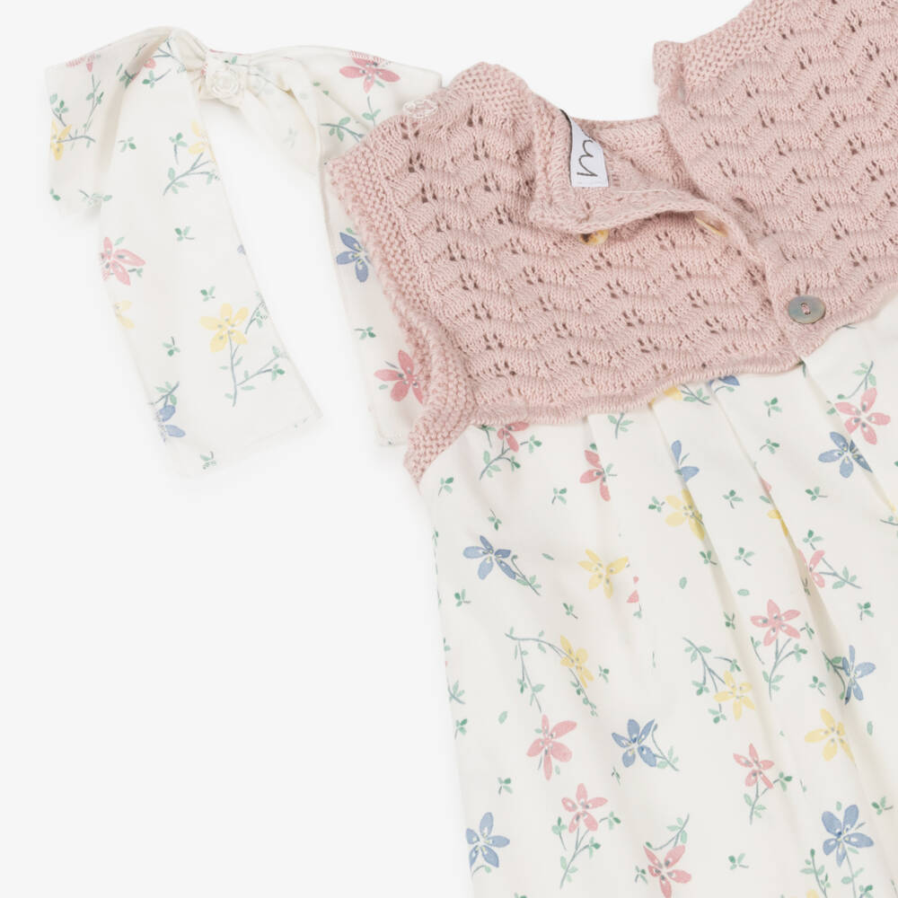 Mebi-Платье из хлопка с розовыми цветами для девочек | Childrensalon Outlet