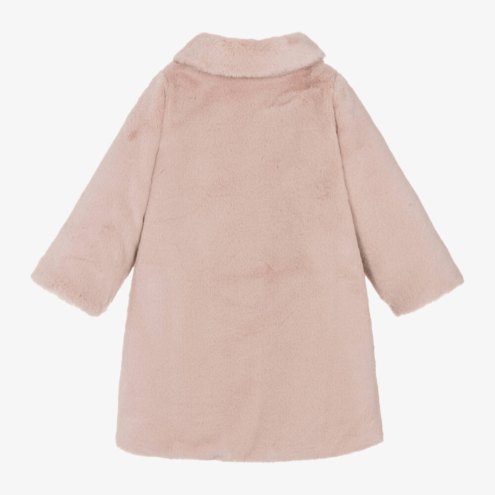 Mebi-Girls Soft Pink Fur Jacket | Childrensalon Outlet