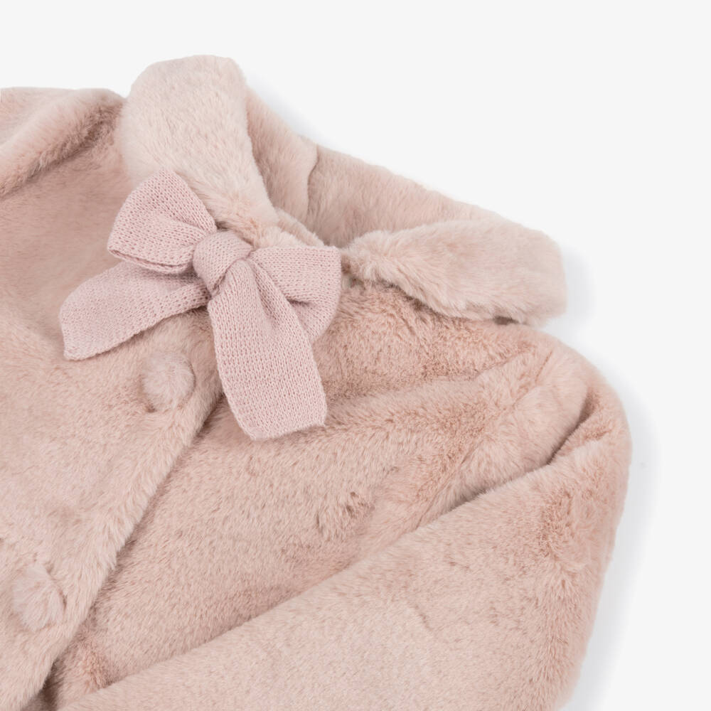 Mebi-Girls Soft Pink Fur Jacket | Childrensalon Outlet