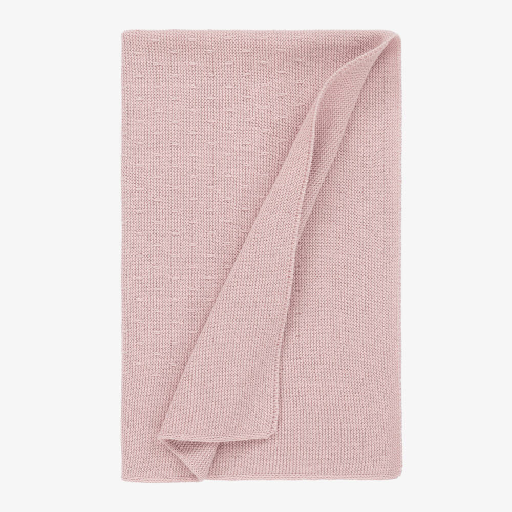 Mebi-Girls Soft Pink Knit Blanket | Childrensalon Outlet
