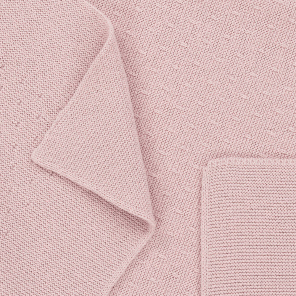 Mebi-Girls Soft Pink Knit Blanket | Childrensalon Outlet