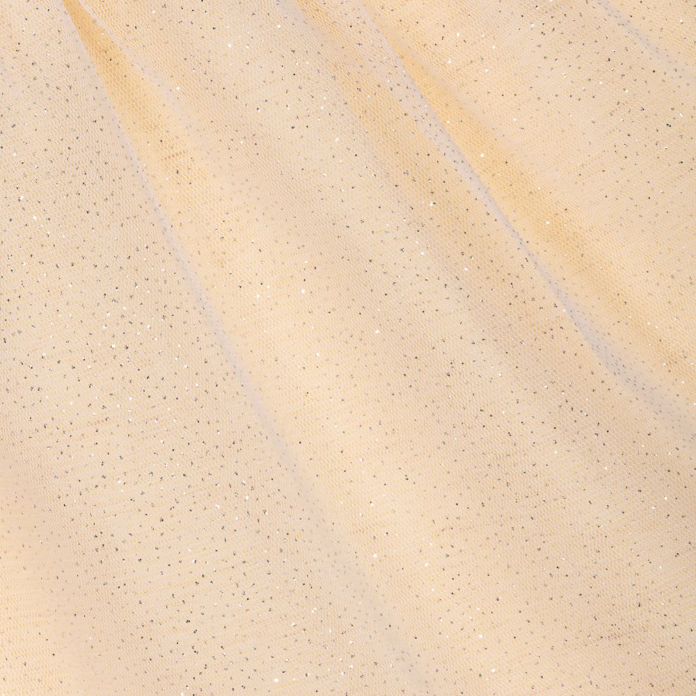 Mebi-Блестящее бежевое платье с оборками | Childrensalon Outlet