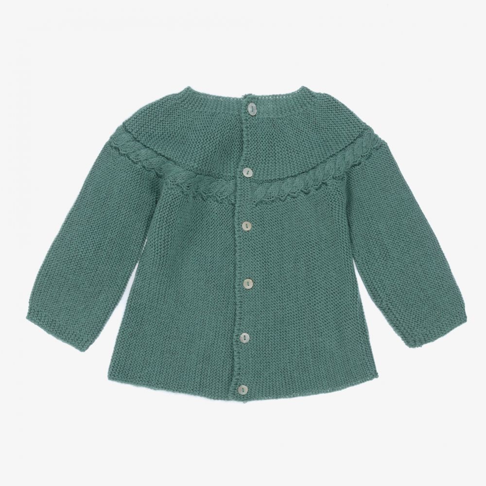 Mebi-Green Knitted Baby Jumper | Childrensalon Outlet