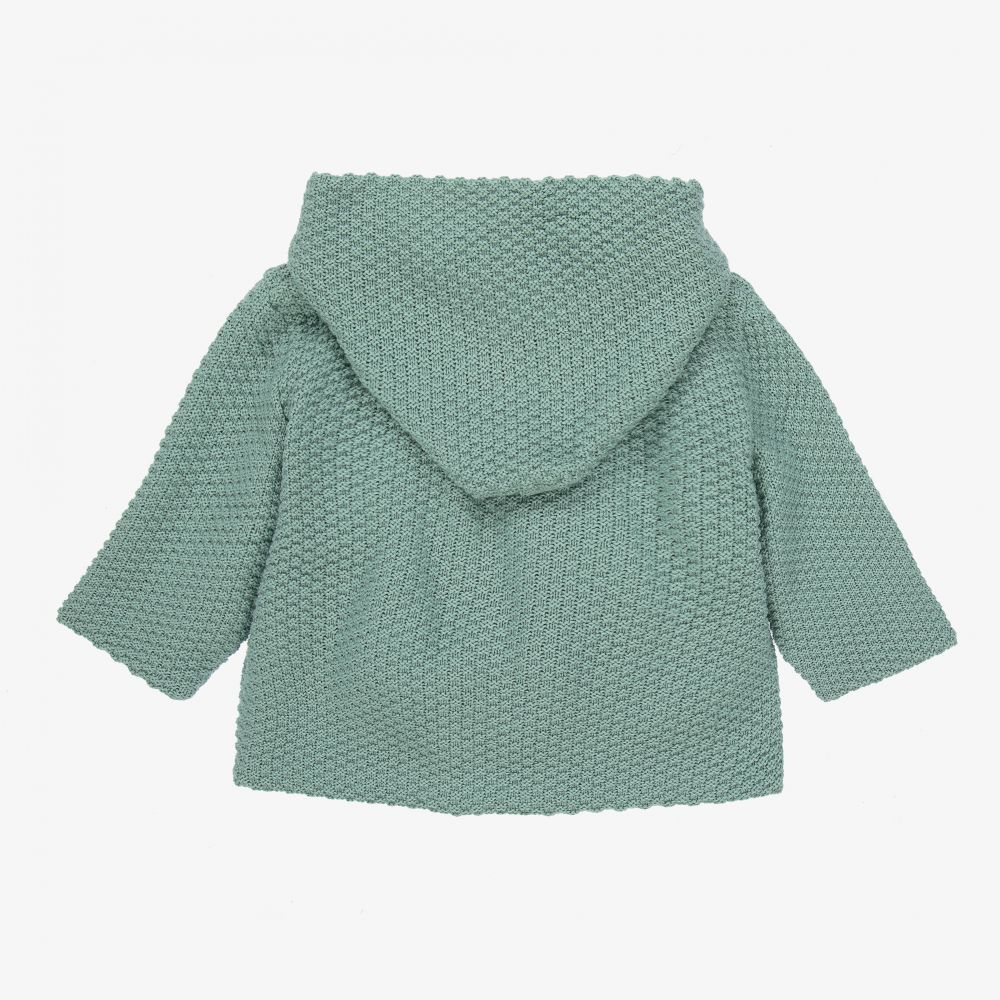 ميبي-Green Knitted Hooded Jacket | Childrensalon Outlet