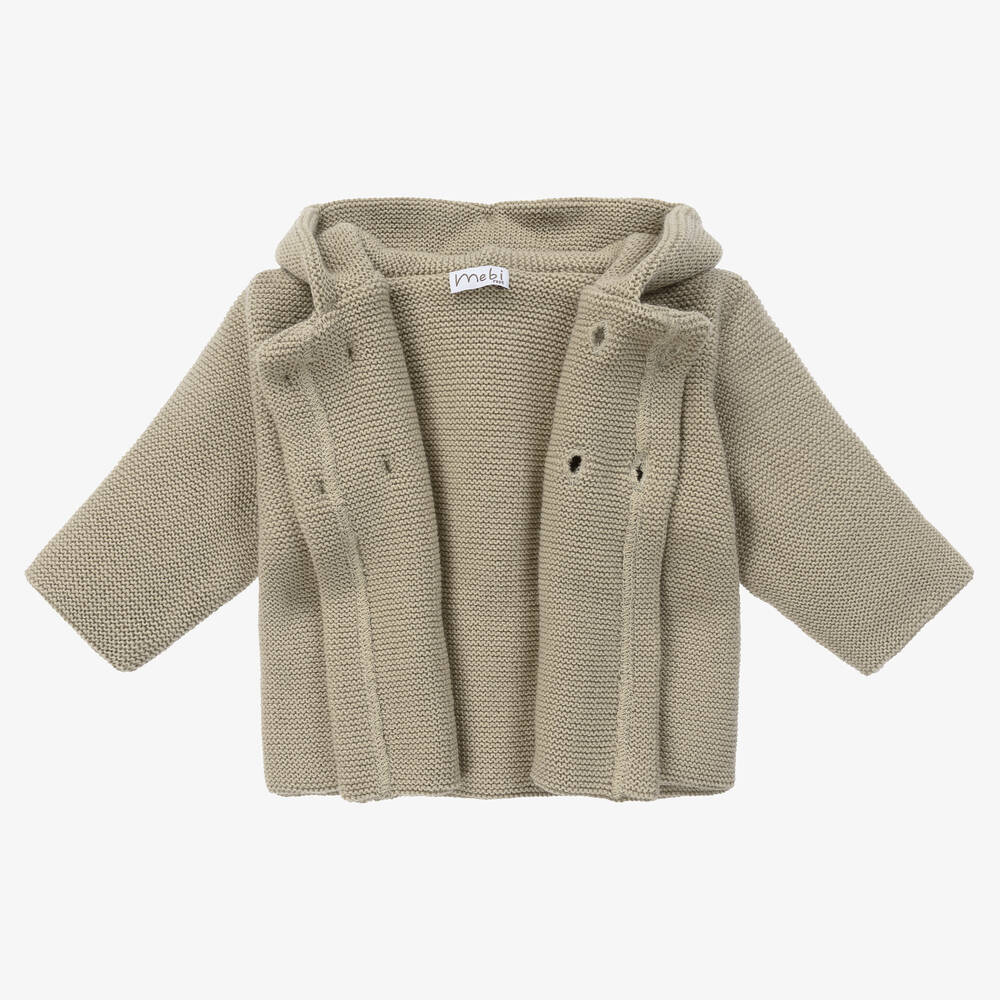 Mebi-Green Knitted Pram Coat | Childrensalon Outlet
