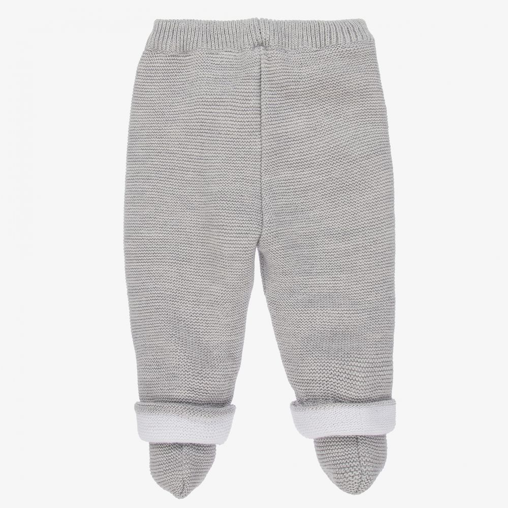 Mebi-Grey Knitted Baby Trousers | Childrensalon Outlet