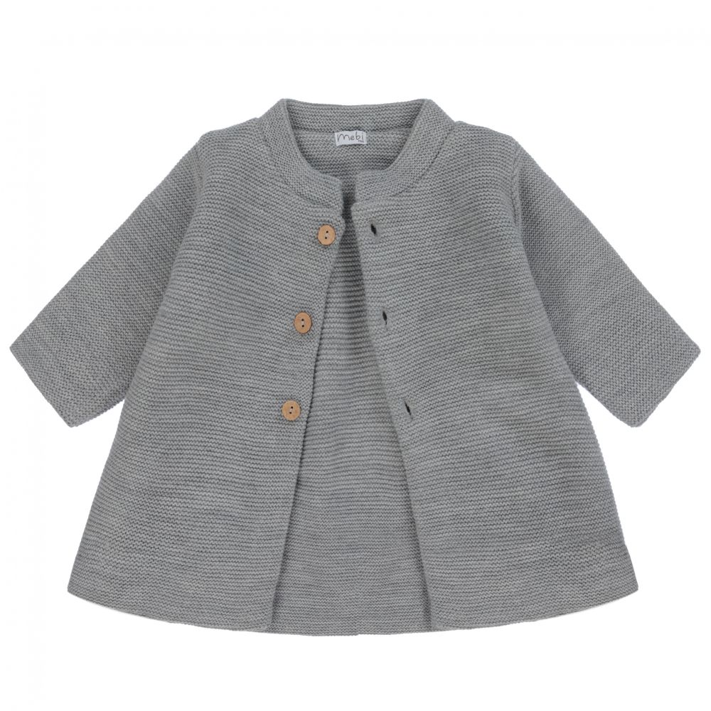 ميبي-Grey Knitted Coat | Childrensalon Outlet
