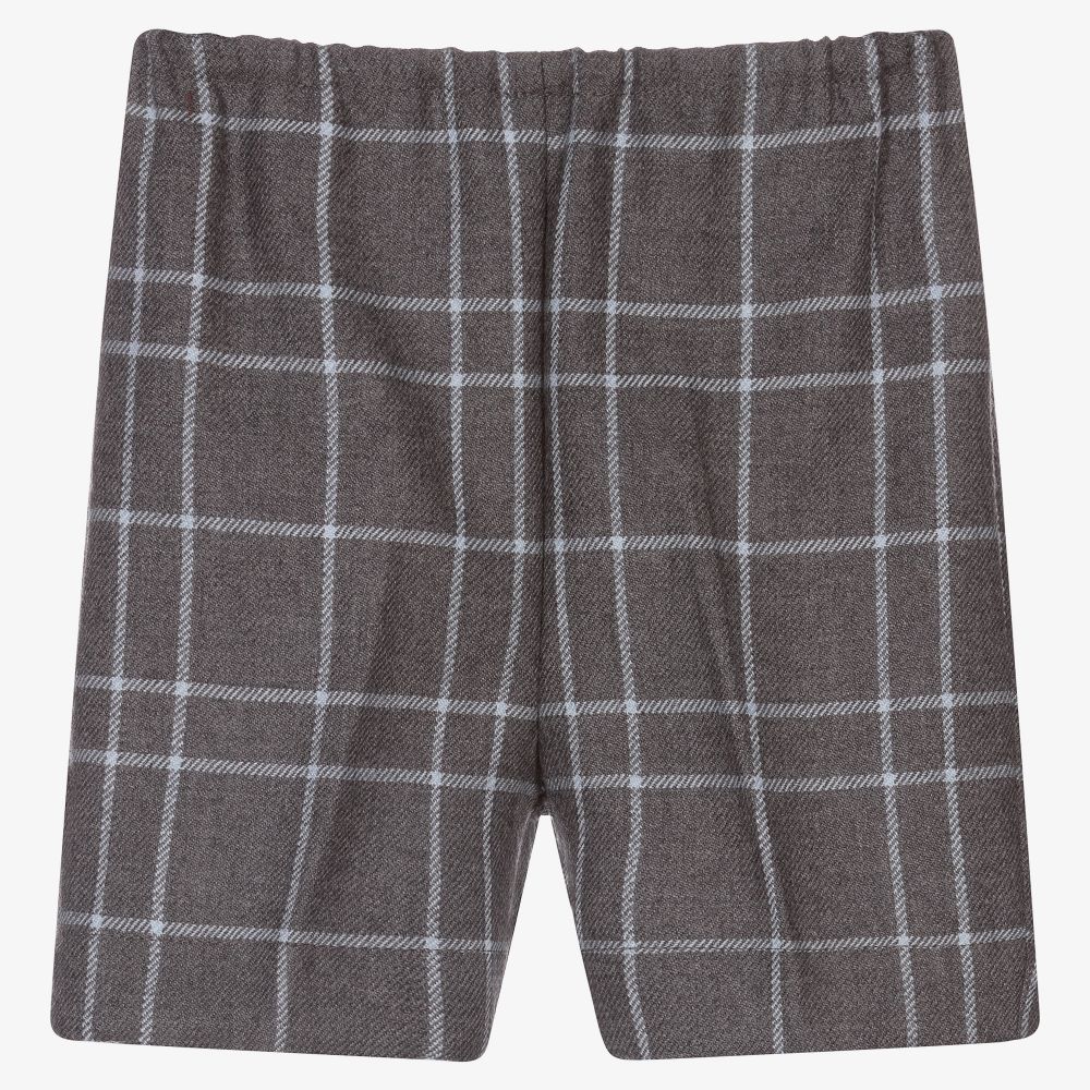 Mebi - Grey Wool Blend Baby Shorts | Childrensalon