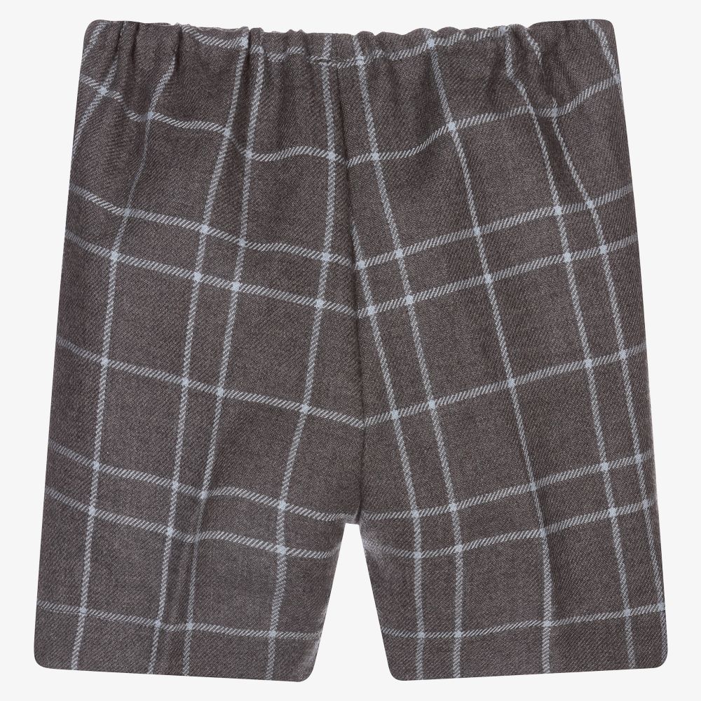 Mebi-Grey Wool Blend Baby Shorts | Childrensalon Outlet
