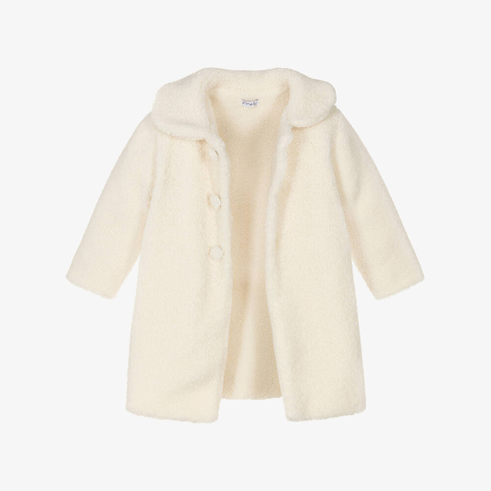 Mebi-Ivory Sherpa Teddy Coat | Childrensalon Outlet