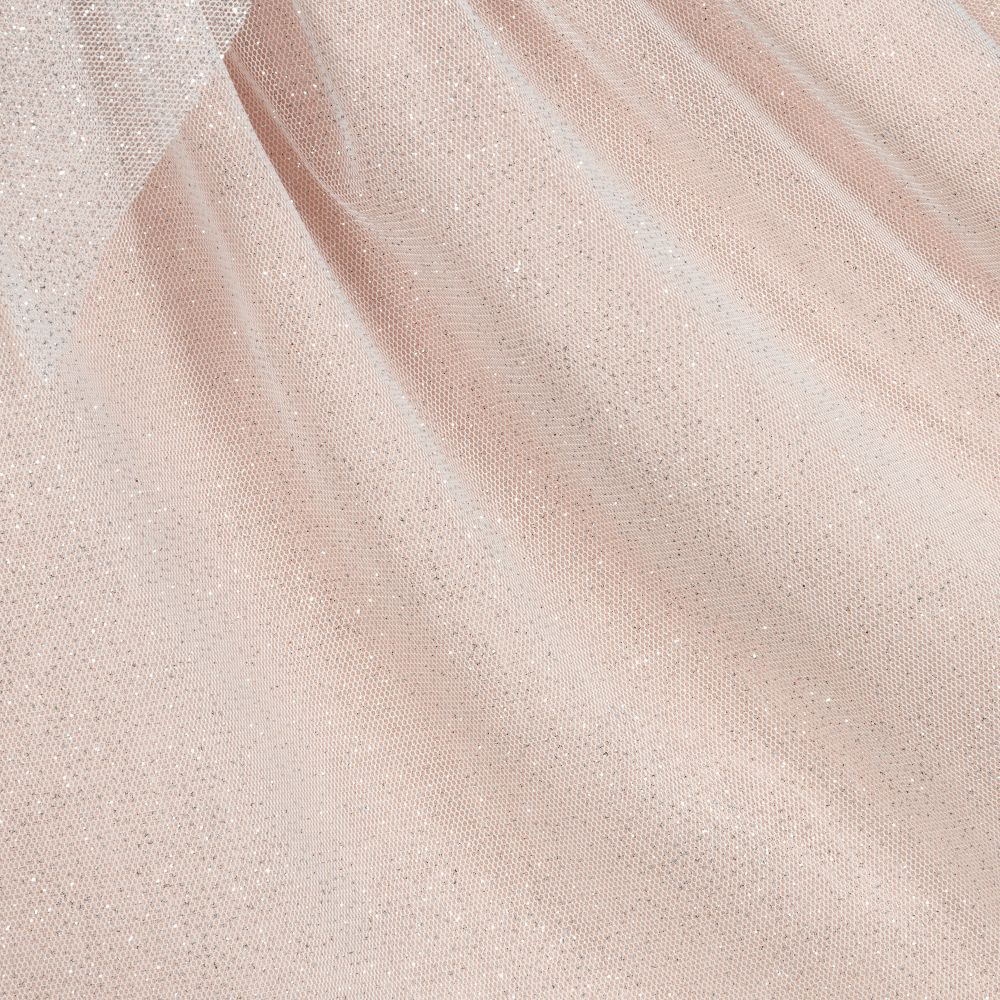 Mebi-Pink Glitter Tulle Dress | Childrensalon Outlet