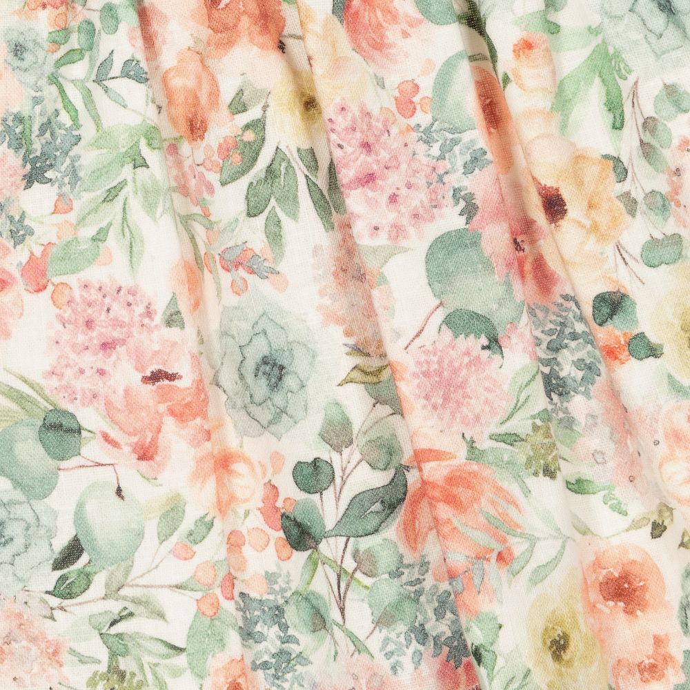 ميبي-Pink & Green Linen Dress | Childrensalon Outlet