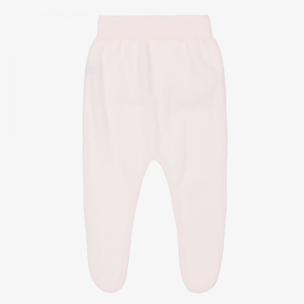 Mebi - Pink Knitted Baby Trousers | Childrensalon