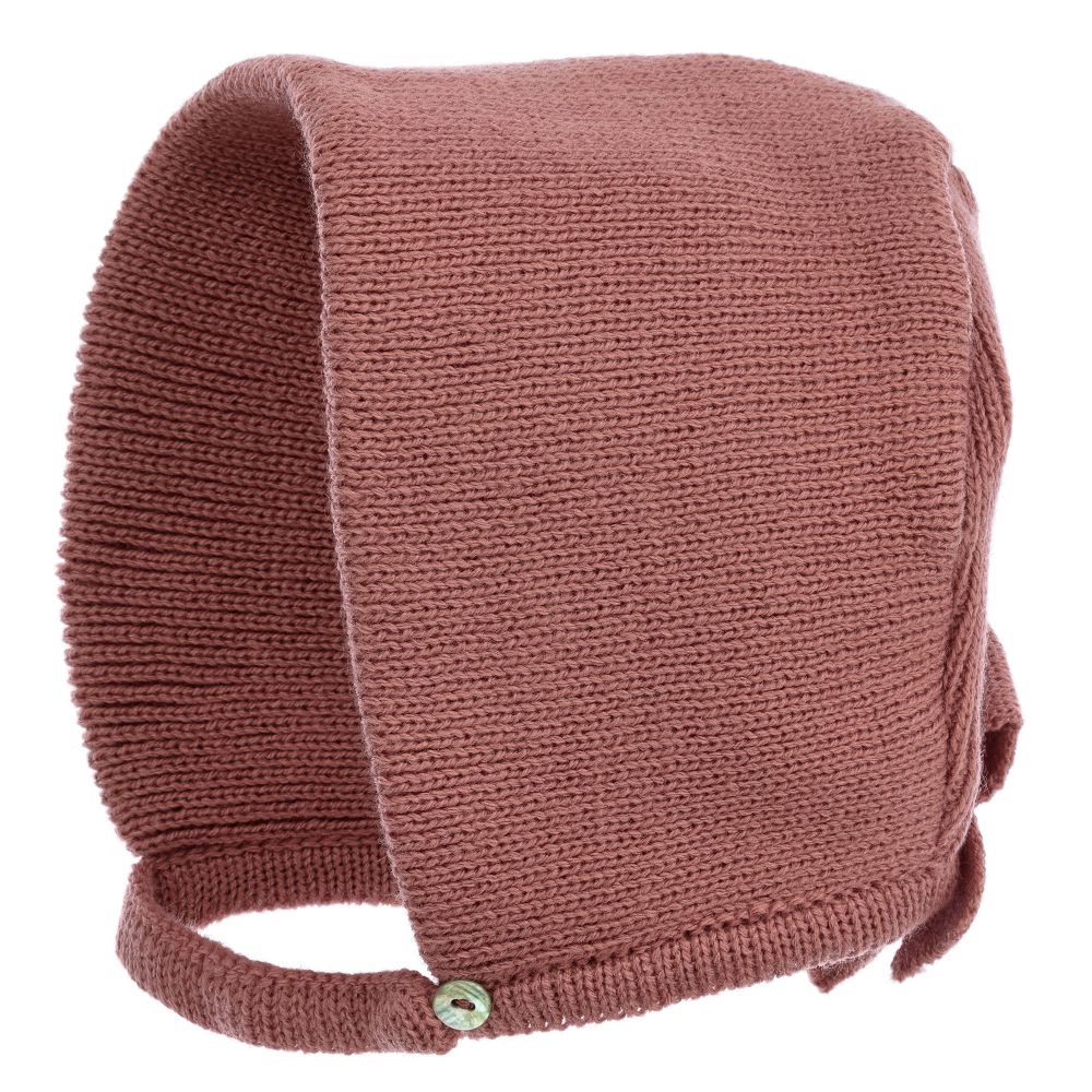 Mebi-Pink Knitted Bonnet | Childrensalon Outlet
