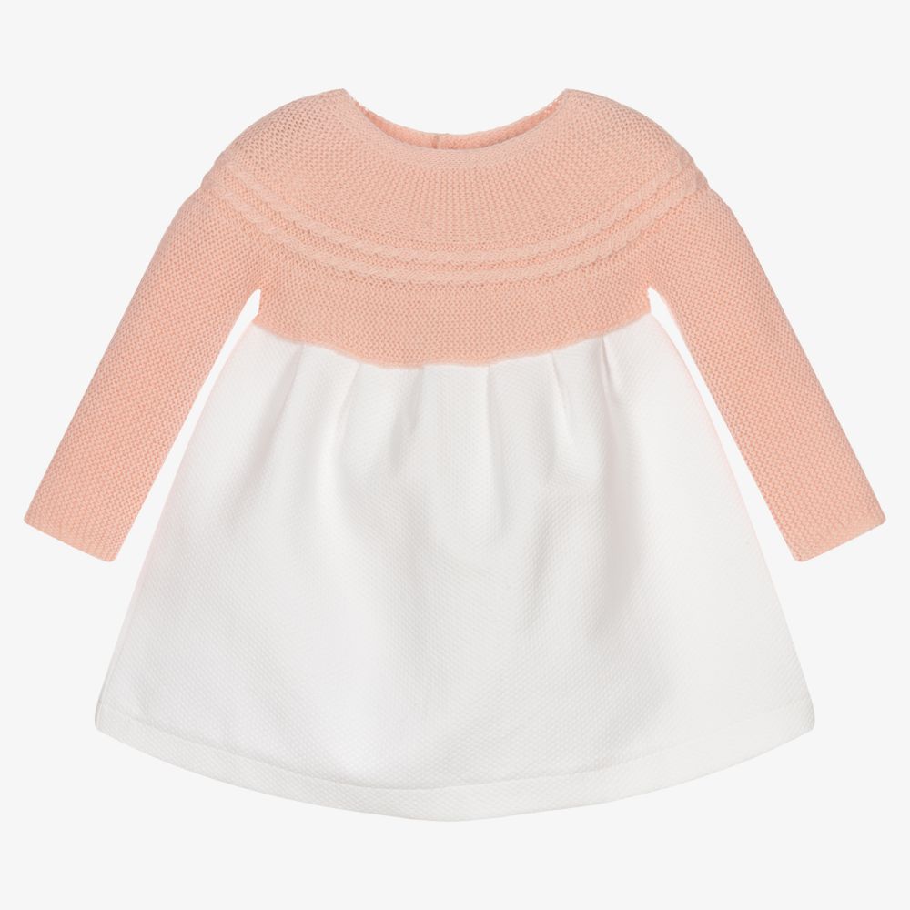 Mebi - Pink & White Baby Dress | Childrensalon