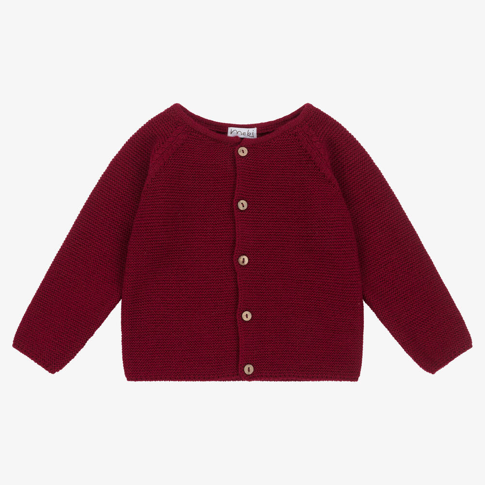 Mebi-Red Knitted Baby Cardigan | Childrensalon Outlet