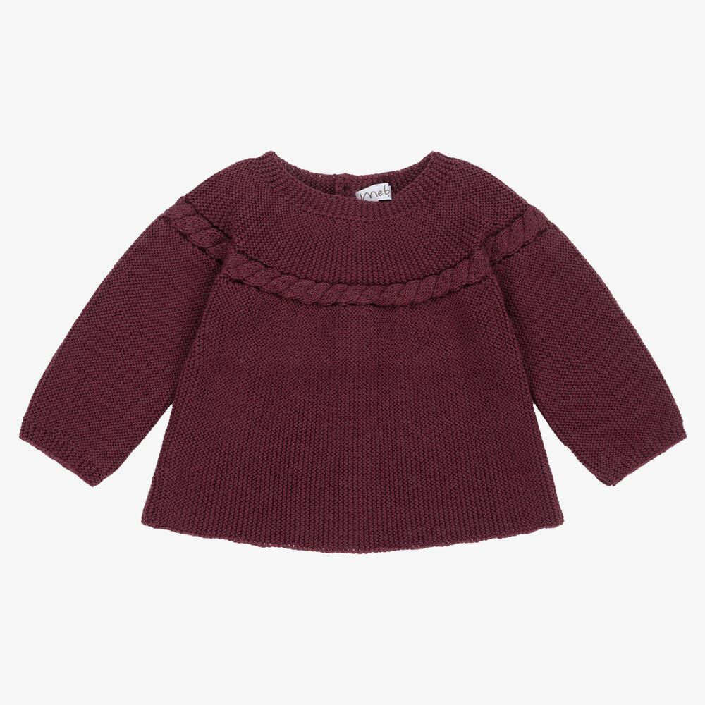 Mebi - Red Knitted Baby Sweater | Childrensalon