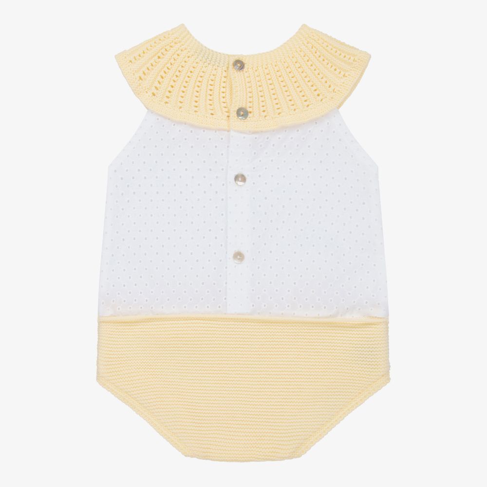 Mebi-Yellow & White Baby Shortie | Childrensalon Outlet