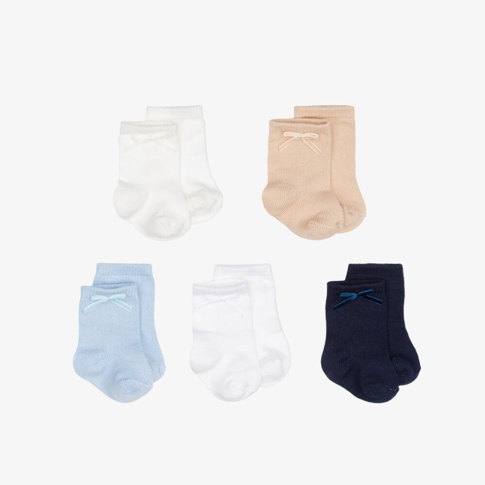 Meia Pata-Assorted Blue Sock Set (5 Pairs) | Childrensalon Outlet