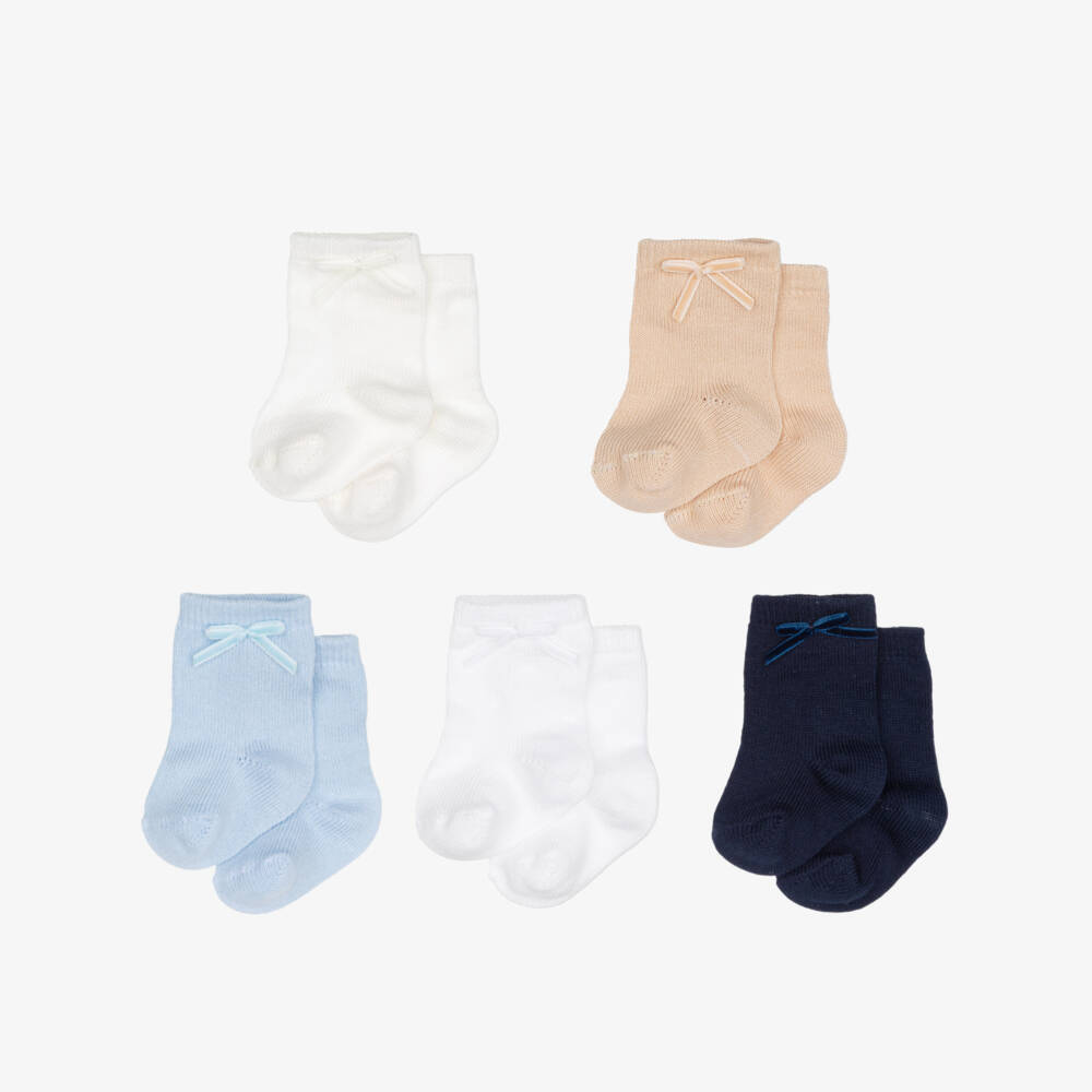 Meia Pata-Assorted Blue Sock Set (5 Pairs) | Childrensalon Outlet