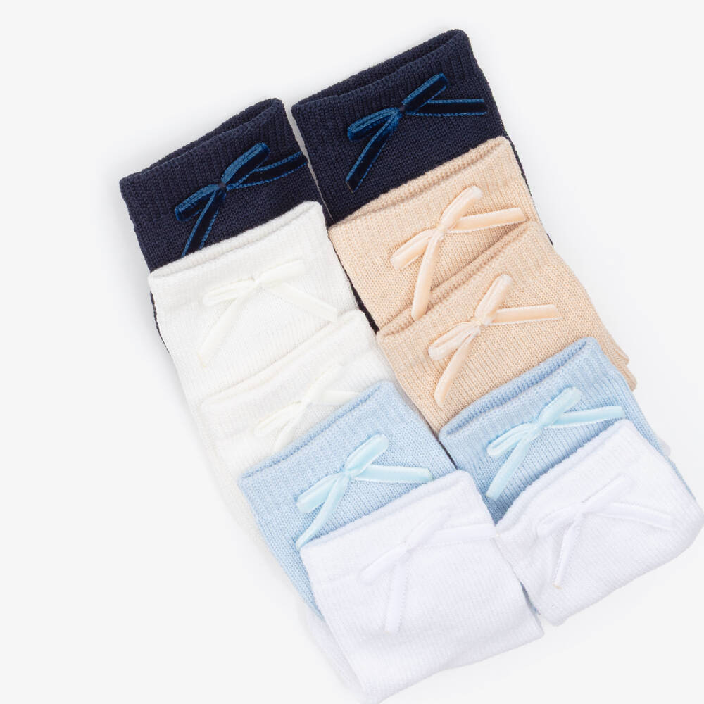 Meia Pata-Assorted Blue Sock Set (5 Pairs) | Childrensalon Outlet