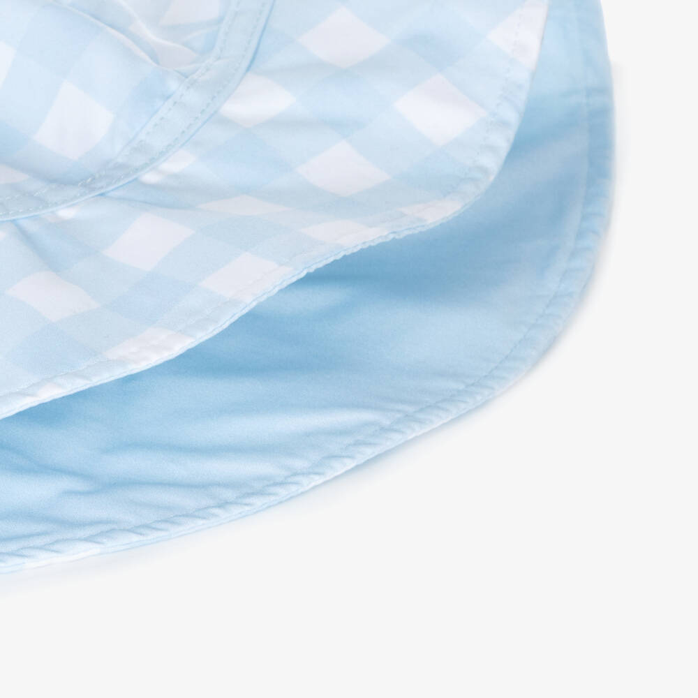 Meia Pata-Blue Check Sun Hat | Childrensalon Outlet