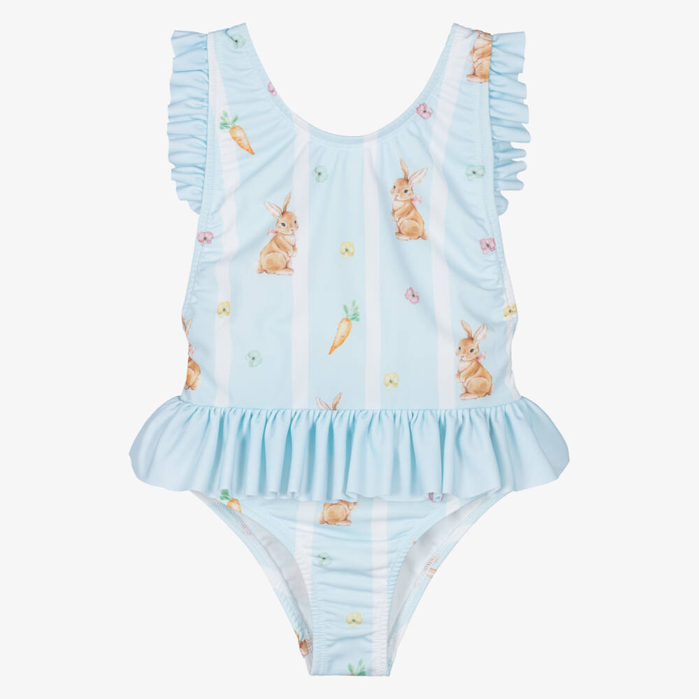 Meia Pata-Blue Rabbit Aop Swimsuit | Childrensalon Outlet