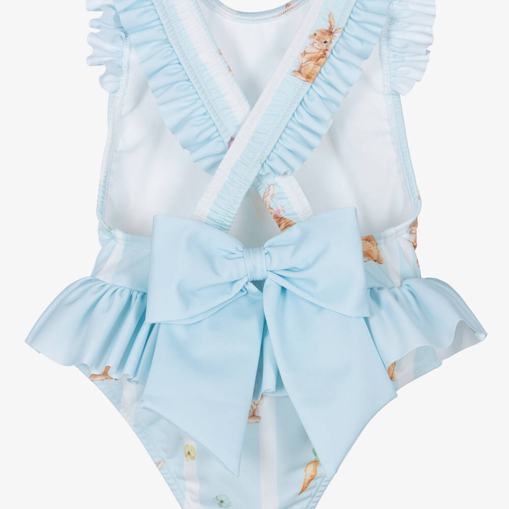 Meia Pata-Blue Rabbit Aop Swimsuit | Childrensalon Outlet