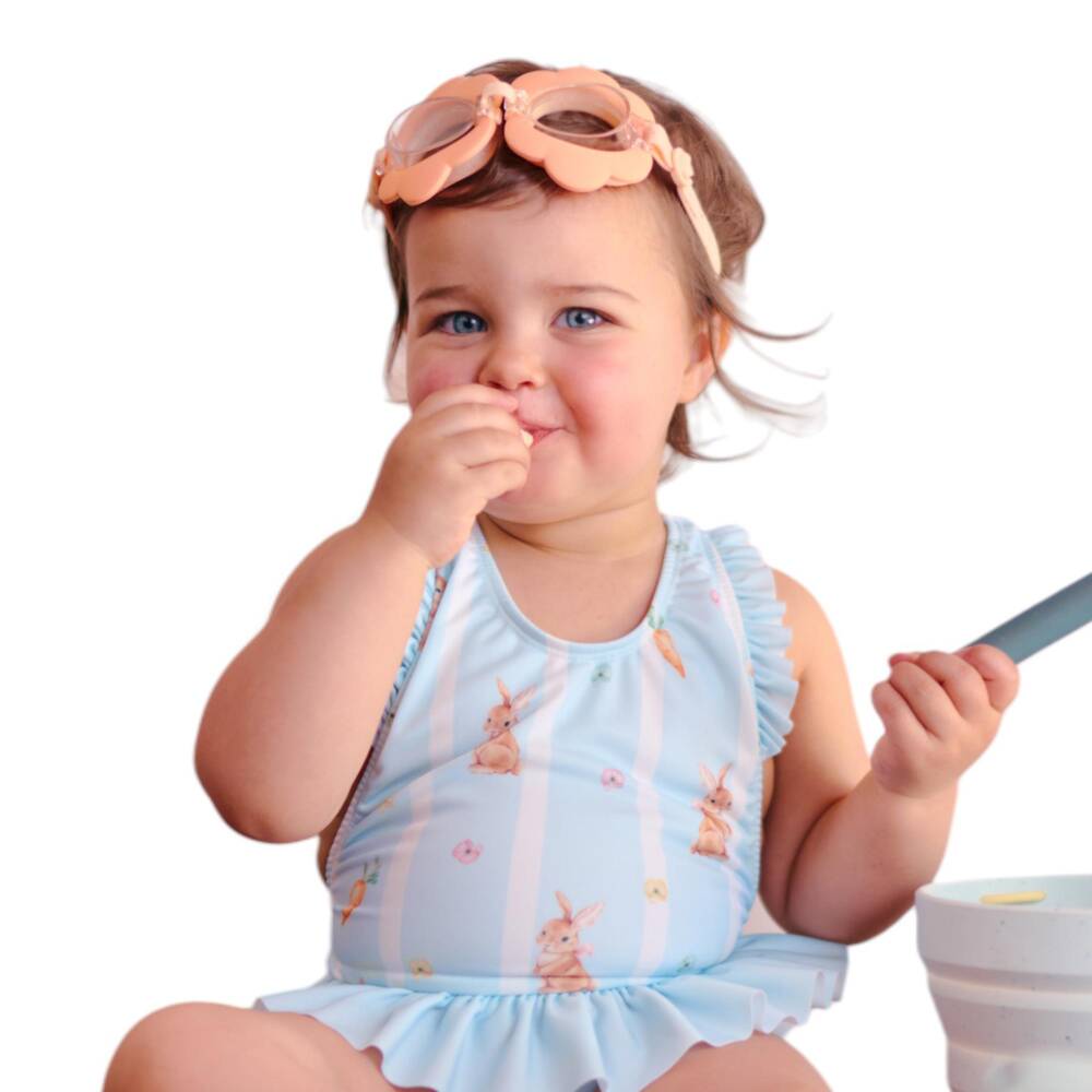 Meia Pata-Blue Rabbit Aop Swimsuit | Childrensalon Outlet