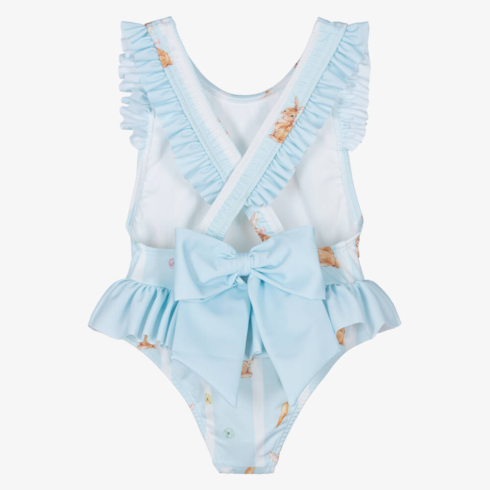 Meia Pata-Blue Rabbit Aop Swimsuit | Childrensalon Outlet