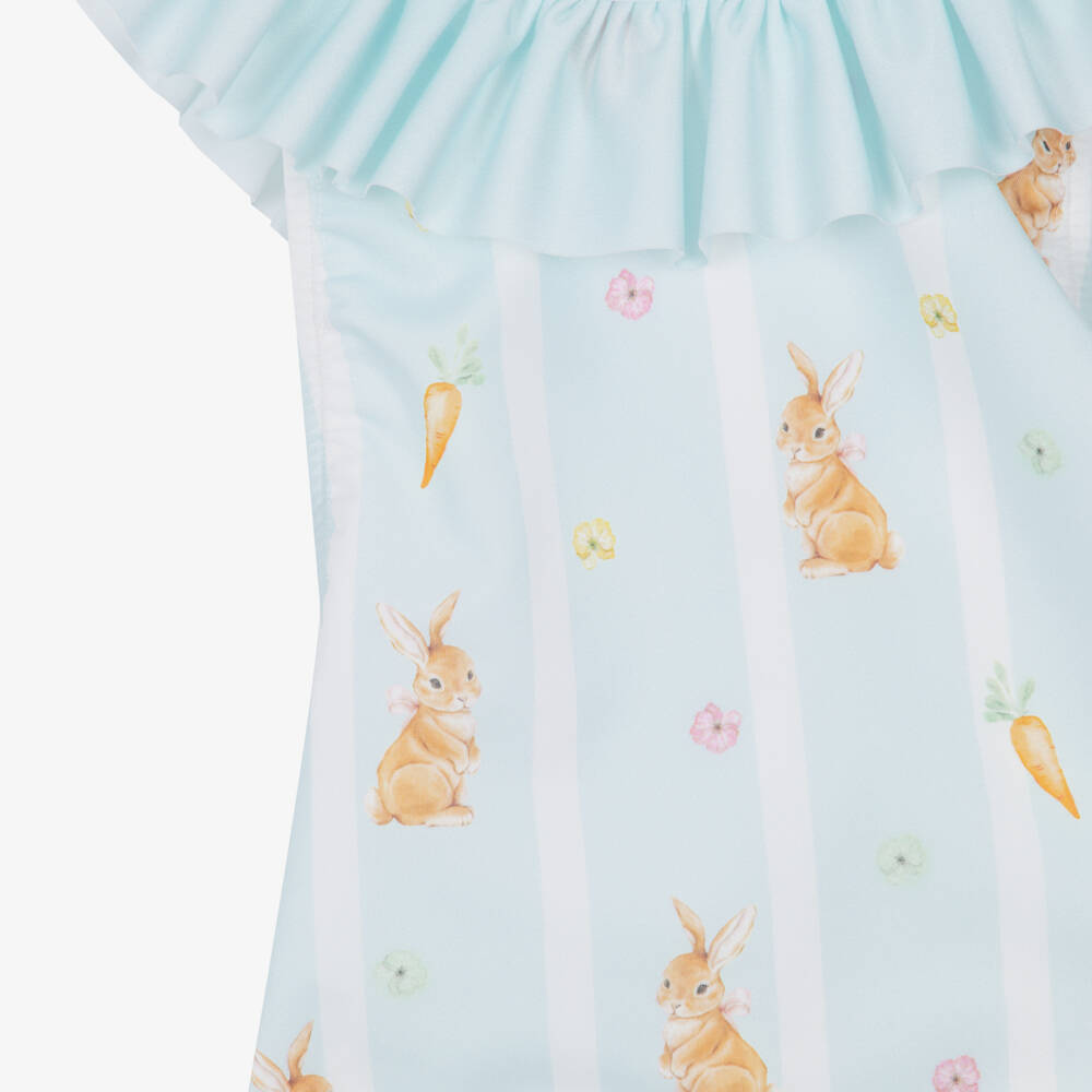 Meia Pata-Blue Rabbit Aop Swimsuit | Childrensalon Outlet
