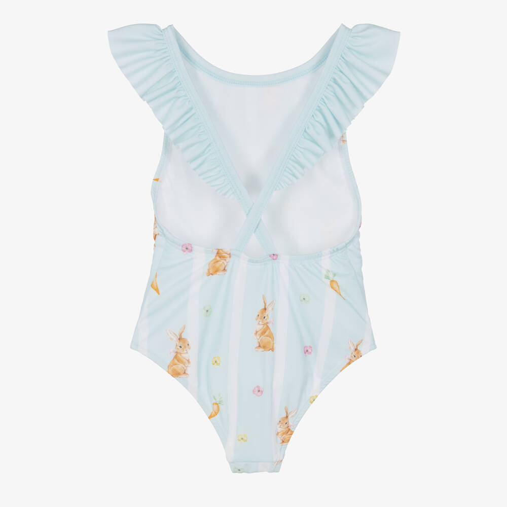Meia Pata-Blue Rabbit Aop Swimsuit | Childrensalon Outlet