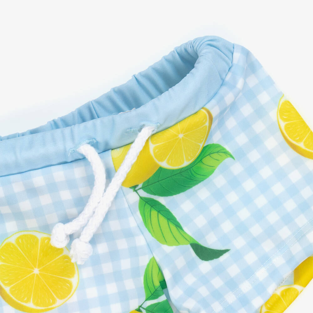 Meia Pata-Boys Lemon Pattern Swim Trunks | Childrensalon Outlet